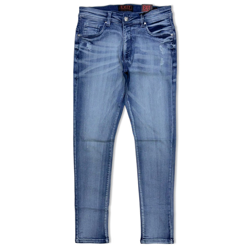 Exit (Men's blue Distressed Slim fit Jean)