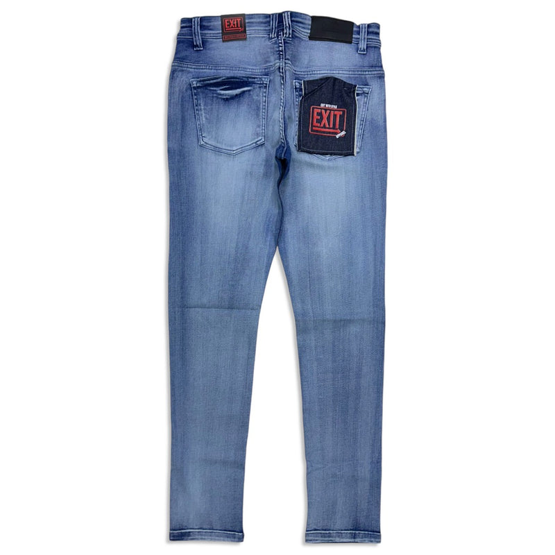 Exit (Men's blue Distressed Slim fit Jean)