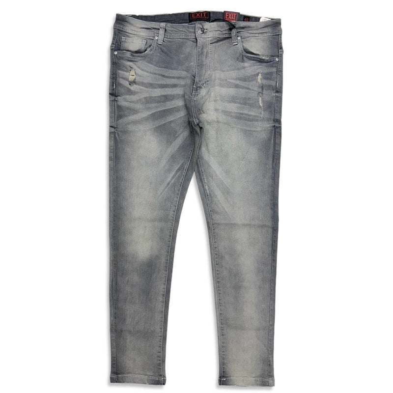 Exit (Men's grey Distressed Slim fit Jean)