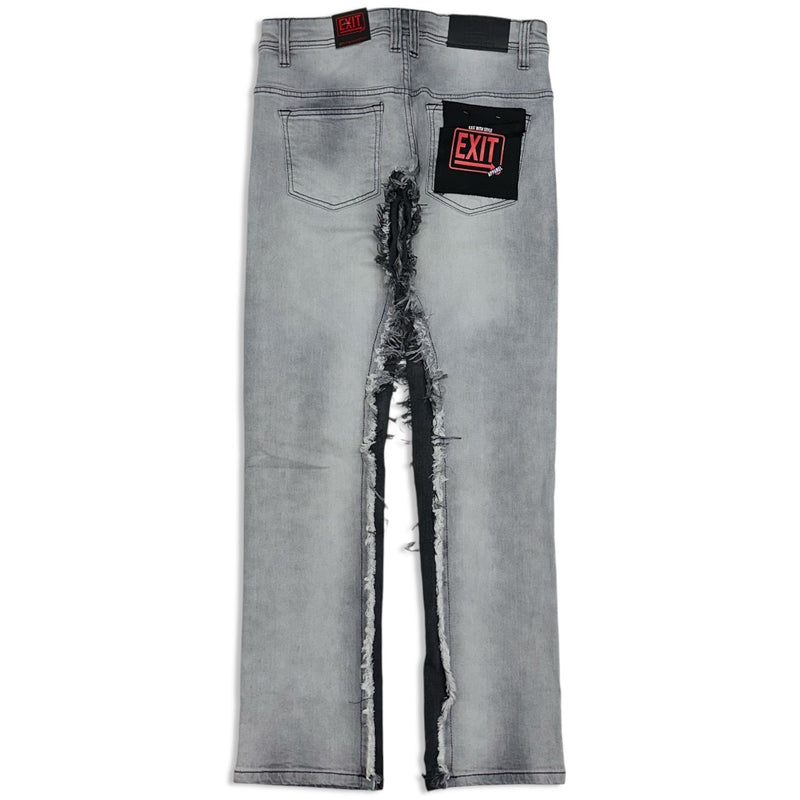 Exit Men's Grey Slim fit designer jean