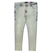 Exit (Men's light blue/ dark blue Distressed Slim fit Jean)