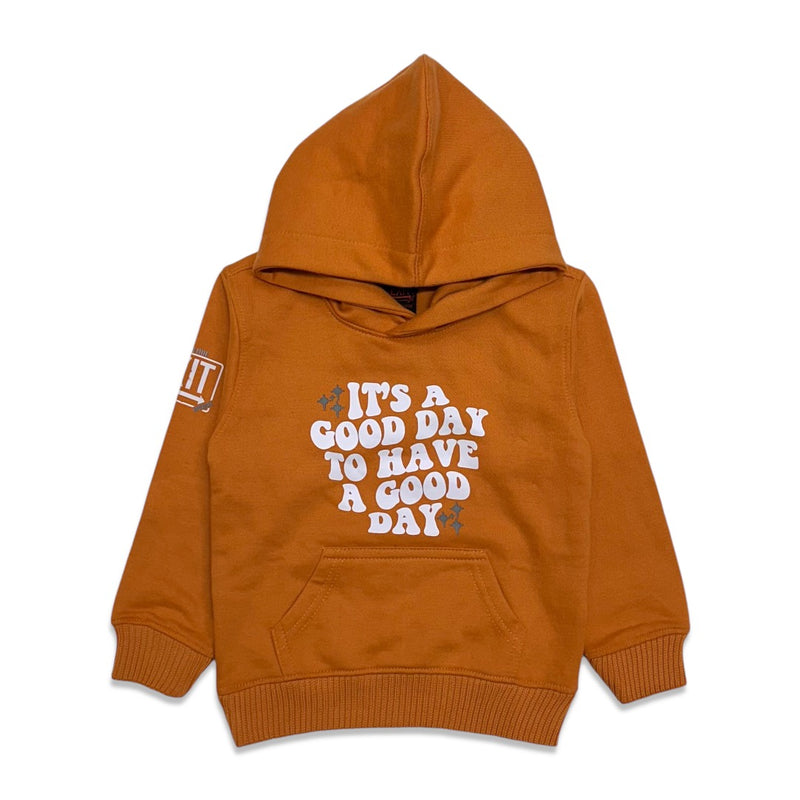 Exit kids Orange its a good day hoodie