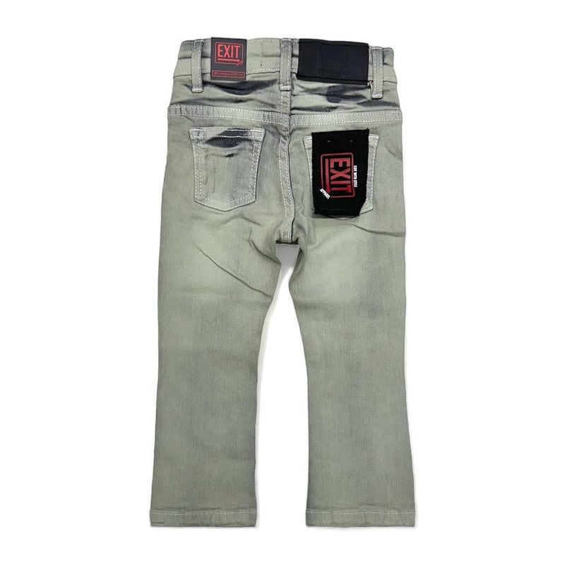 EXIT (Kids Grey distressed super skinny stacked Jean)