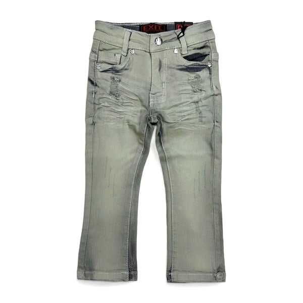 EXIT (Kids Grey distressed super skinny stacked Jean)