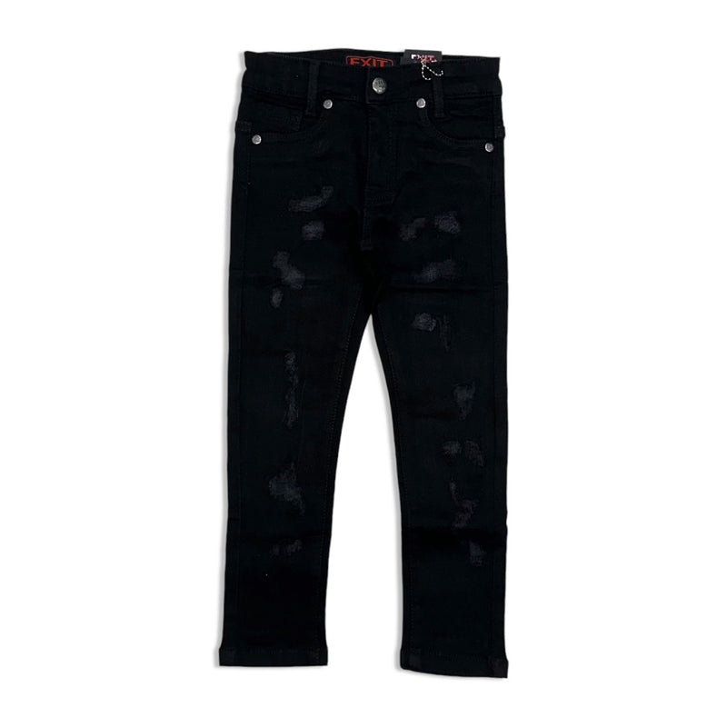 Exit kids Black cut patch skinny jean