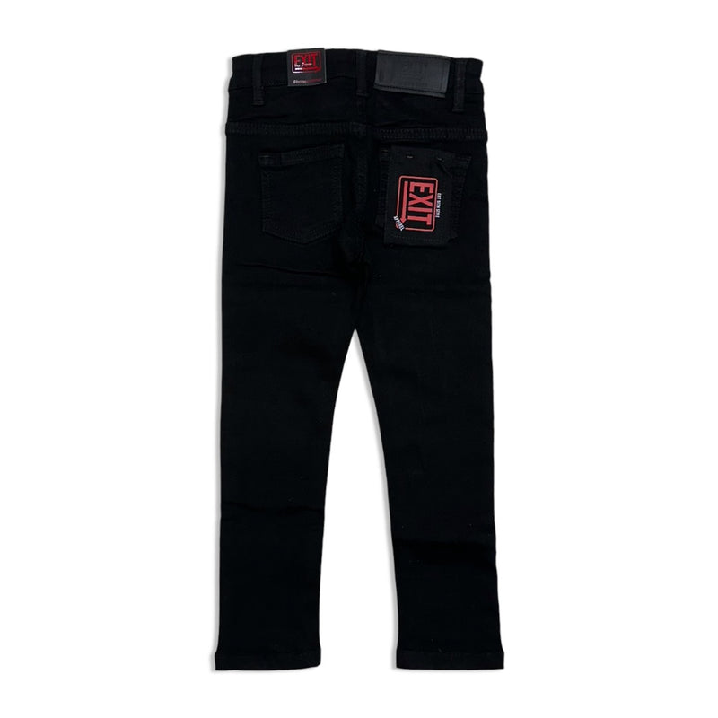 Exit kids Black cut patch skinny jean