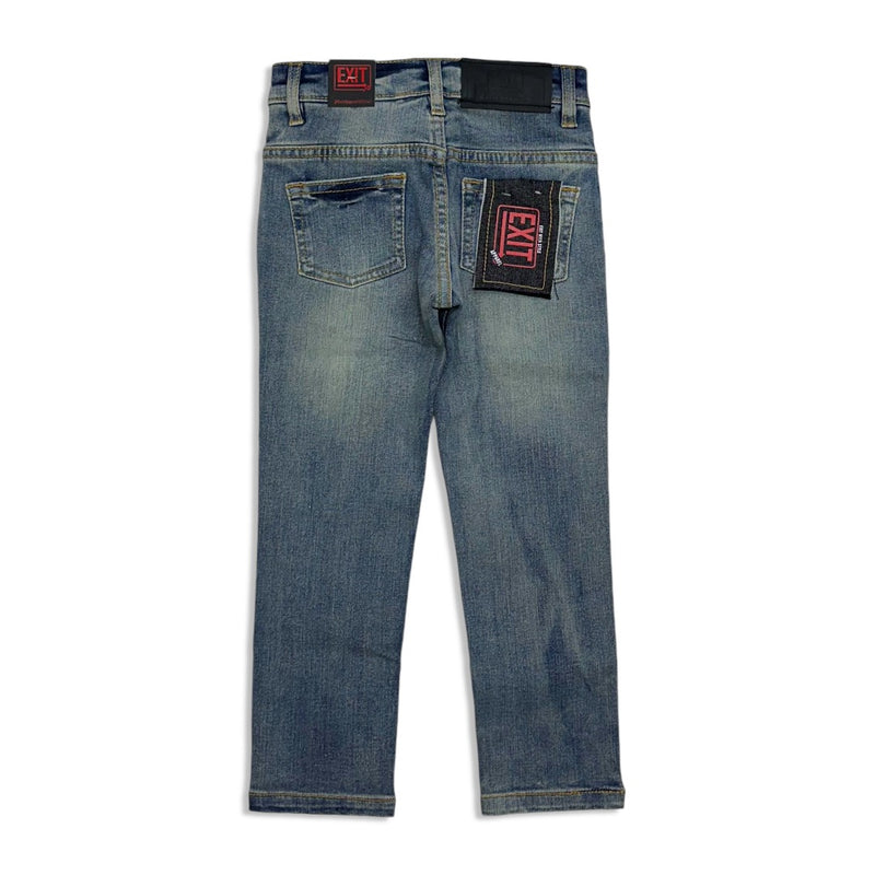 Exit kids blue cut patch skinny jean