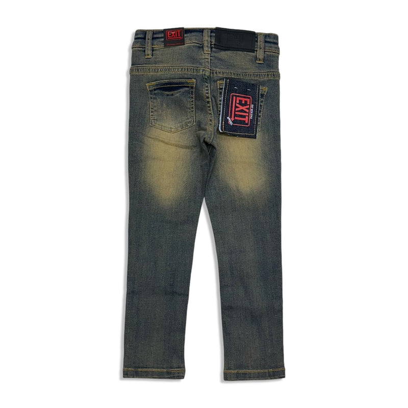 Exit kids Blue indigo cut patch skinny jean