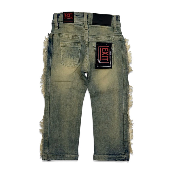 Exit (Kids blue tan wash designer jean -25075)