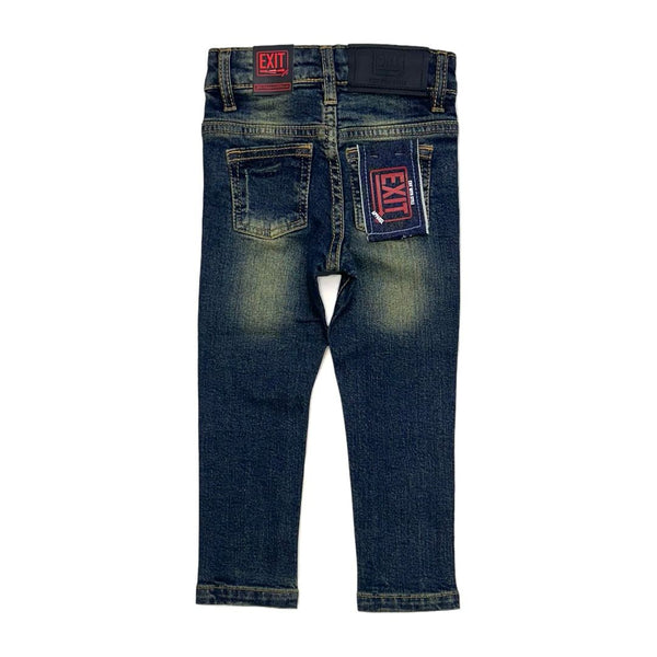 Exit (Kids blue vintage distressed super skinny Jean)