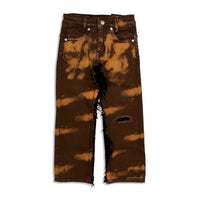 Exit kids brown peach wash slim fit designer jean