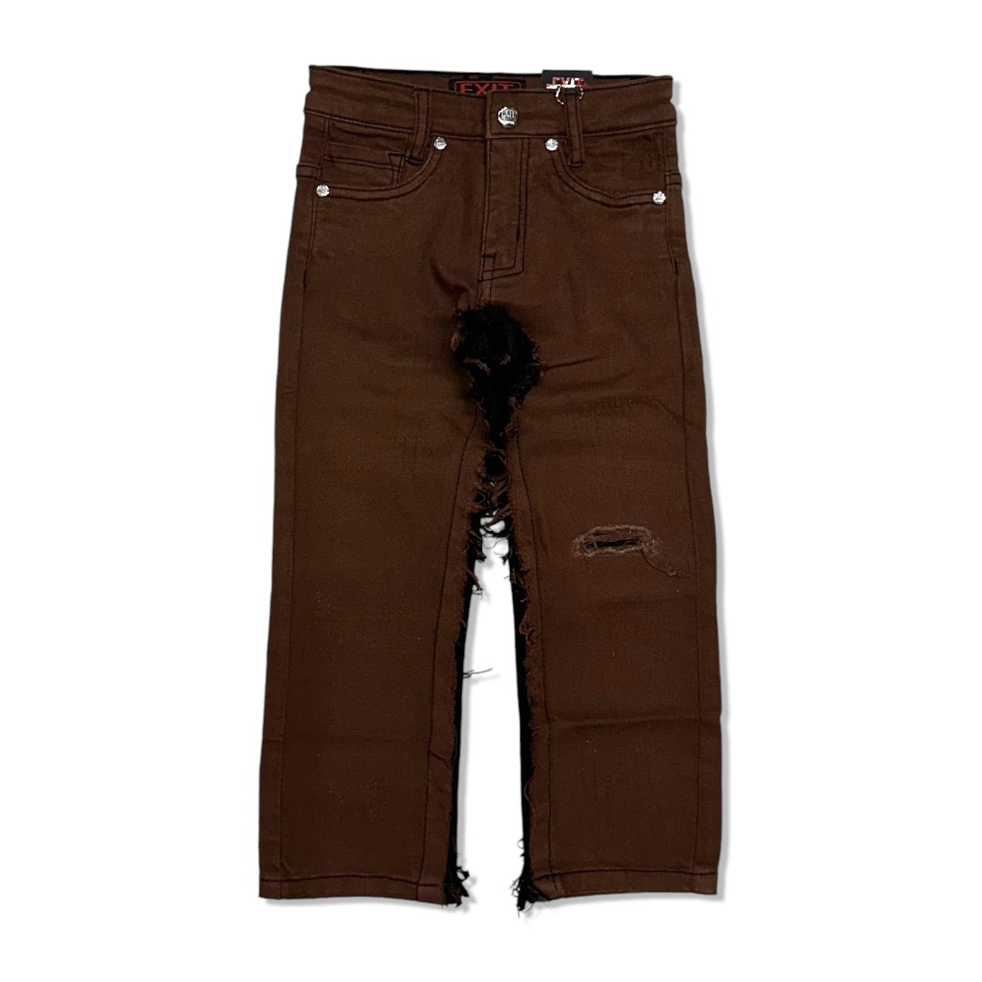 Exit kids Brown slim fit designer jean
