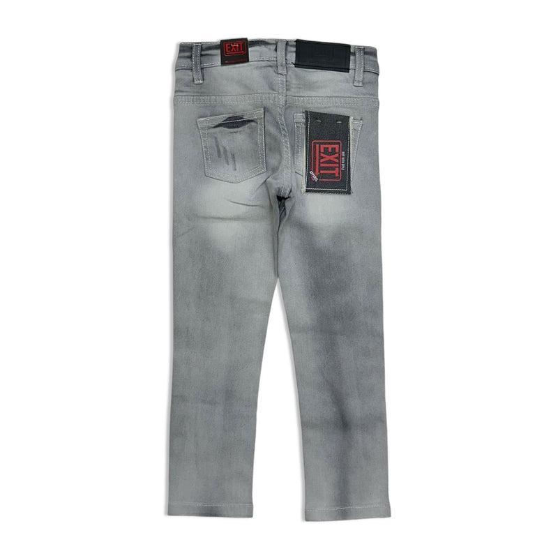 Exit kids grey cut patch skinny jean