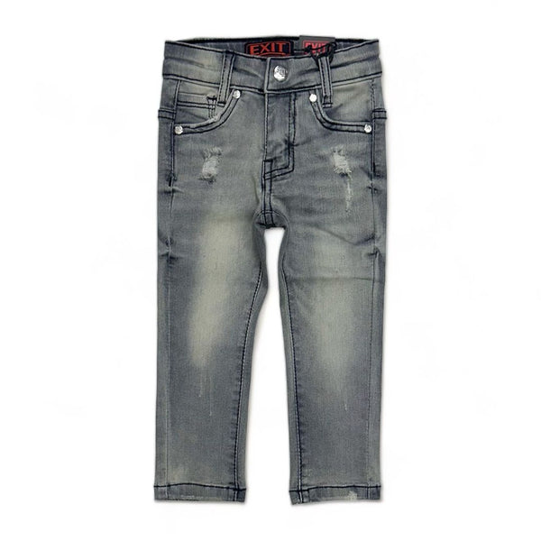 EXIT (Kids grey distressed super skinny jean)