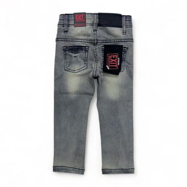 EXIT (Kids grey distressed super skinny jean)