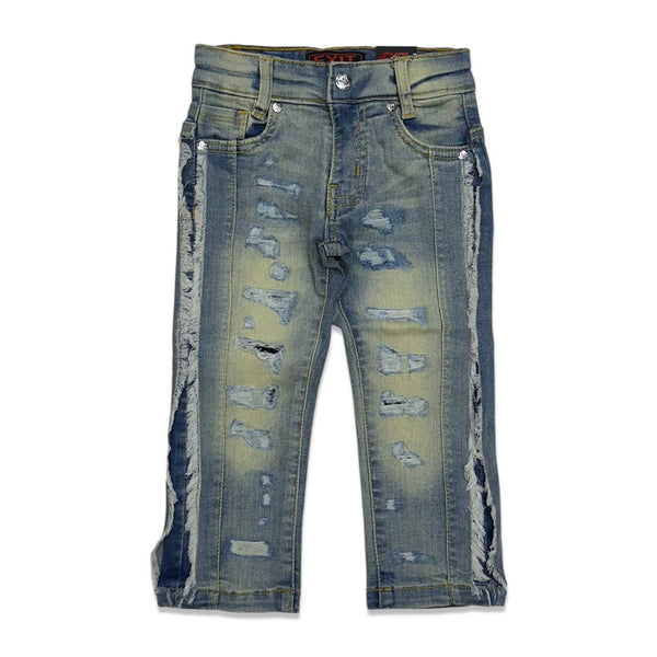 Exit (Kids light blue /tan wash designer jean -25073)