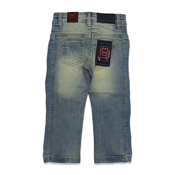 Exit (Kids light blue /tan wash designer jean -25073)