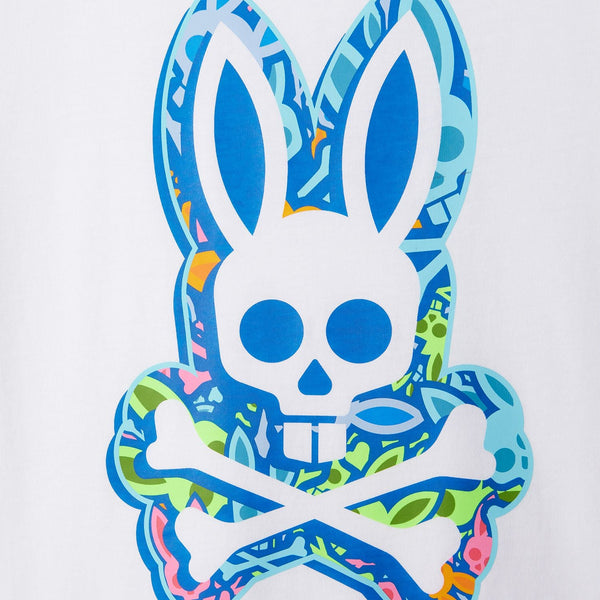 Psycho Bunny (Men's White clifton graphic tee)