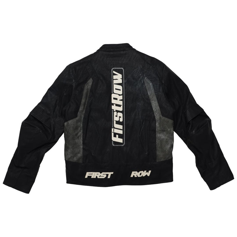 First Row (Black furious motor racing leather jacket)