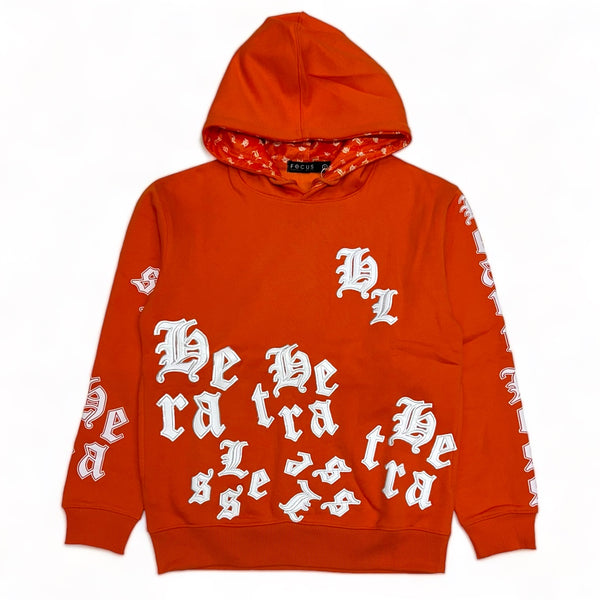 Focus (orange heartless hoodie)