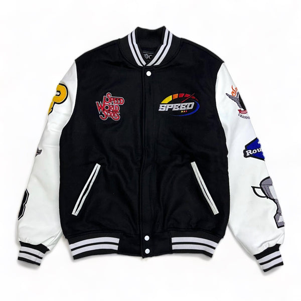 Focus (Black "Fueled By Fire" Varsity Jacket)