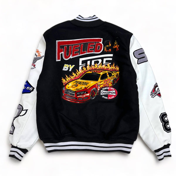 Focus (Black "Fueled By Fire" Varsity Jacket)