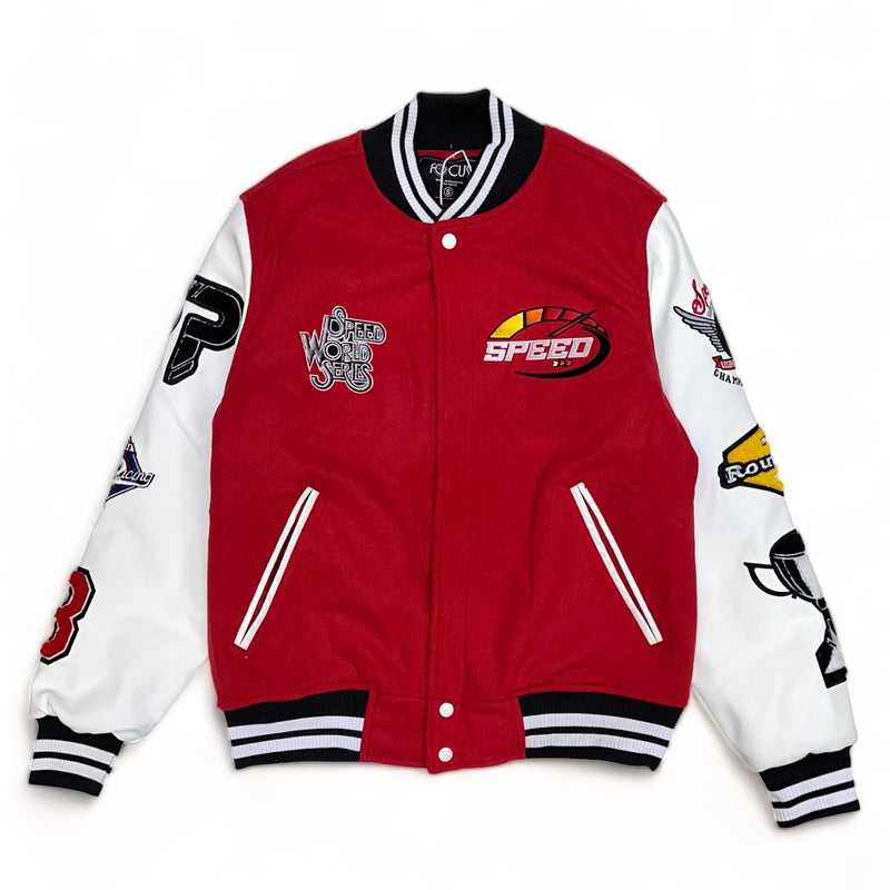 Focus (Red "Fueled By Fire" Varsity Jacket)