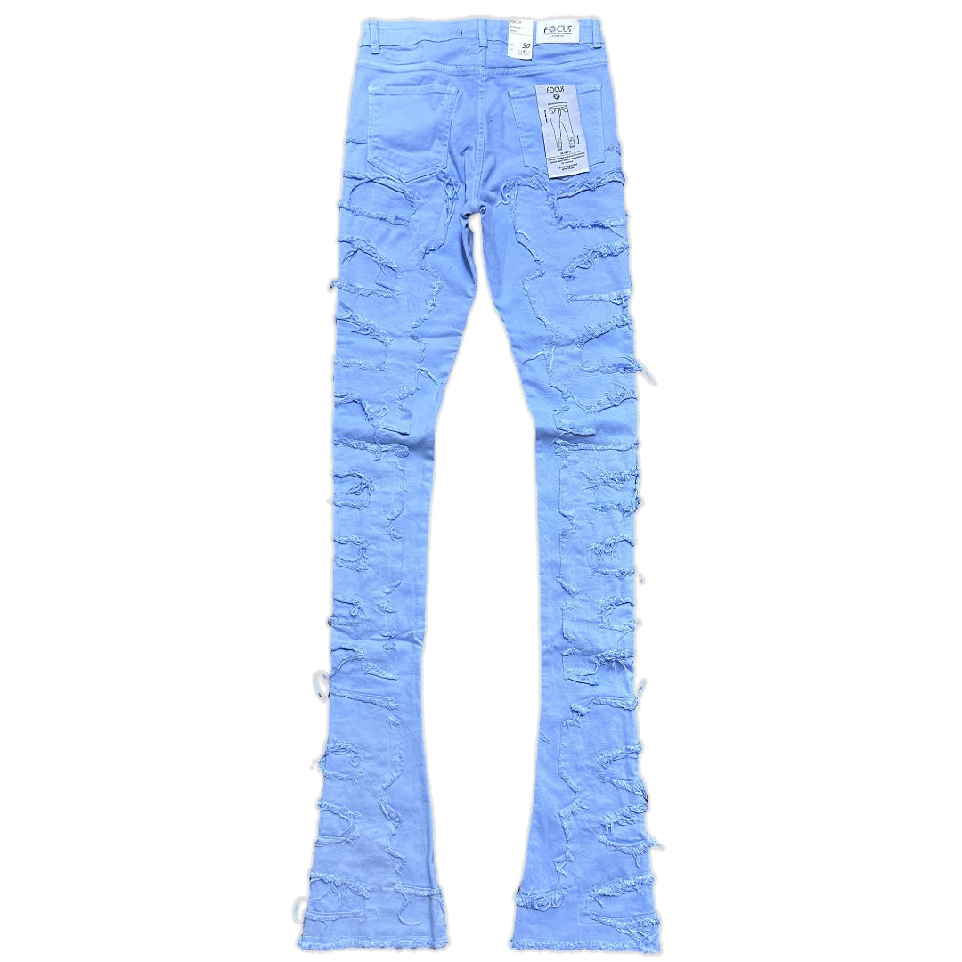 Focus Denim (Baby blue Super Skinny Flared Stacked Jean) – VIP