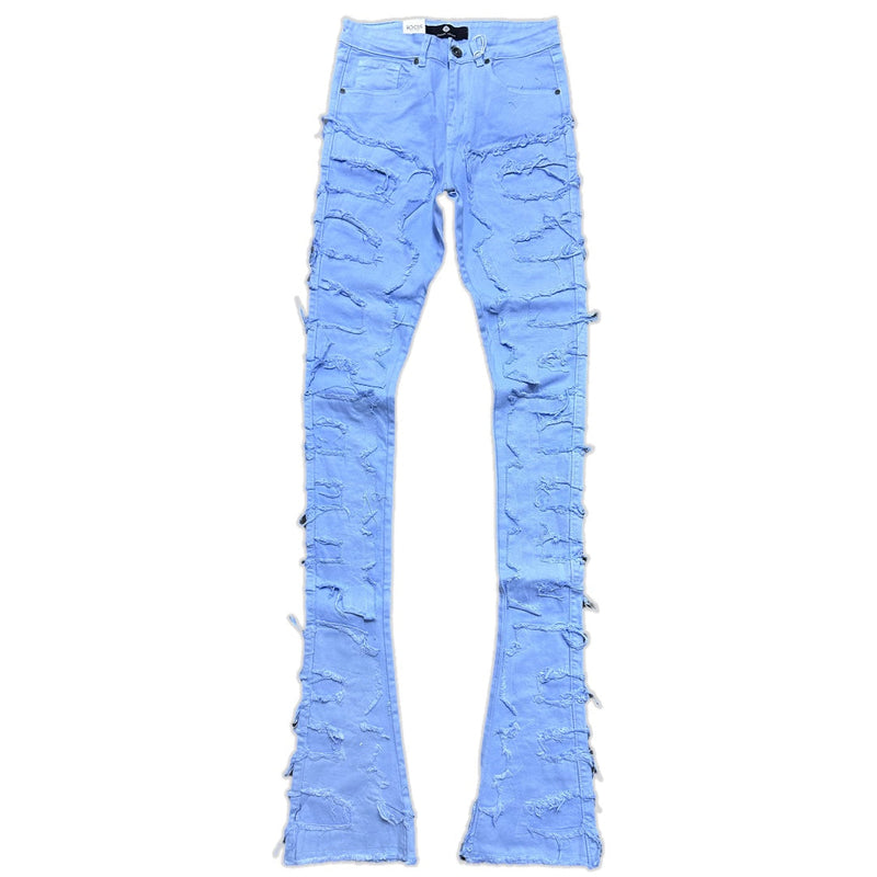 Focus Denim (Baby blue Super Skinny Flared Stacked Jean)