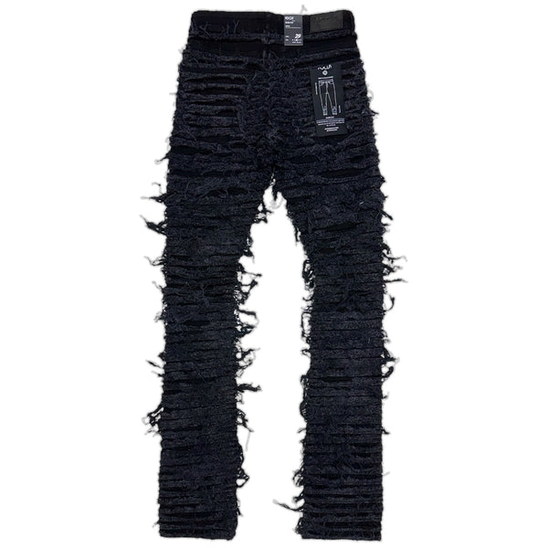 Focus denim (black ironic flare stacked jean)