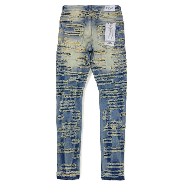 Focus denim (Blue indigo shredded jean)