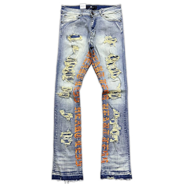 Focus Denim (Blue /Orange skinny "Heartless Stacked Jean)