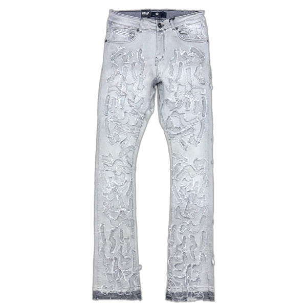 Focus denim (grey “Cactus art stacked jean)