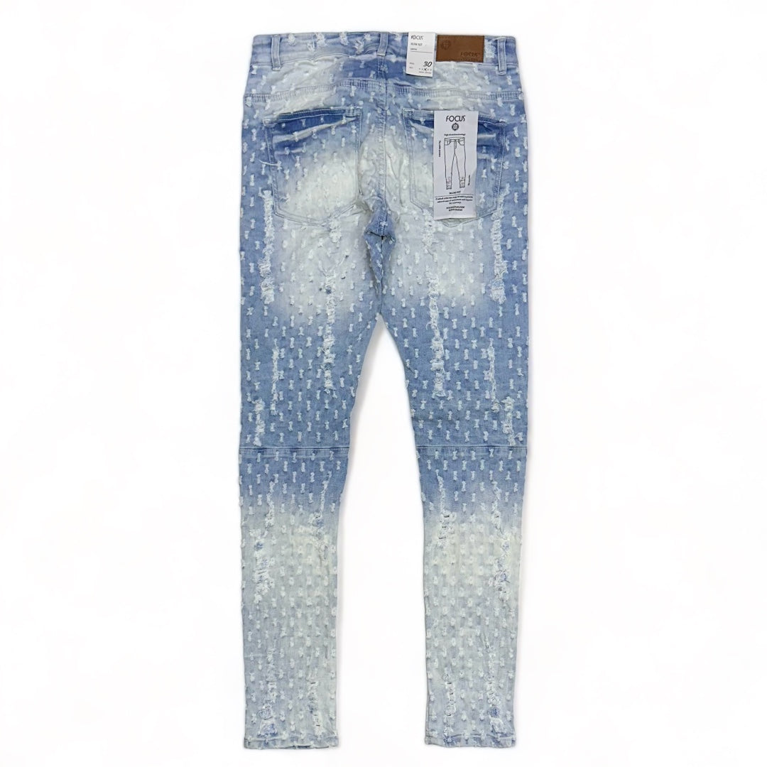 Focus denim (light blue hellrazer distressed jean)