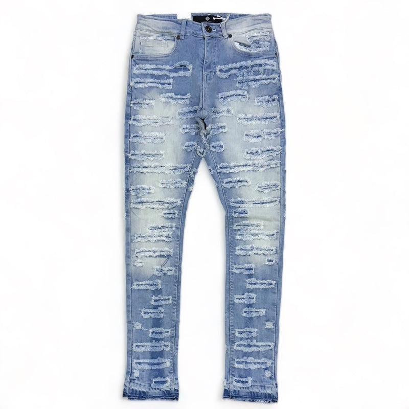 Focus denim (light blue shredded jean)