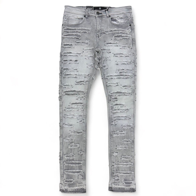 Focus denim (light grey shredded jean)