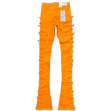 Focus Denim (Orange Super Skinny Flared Stacked Jean)