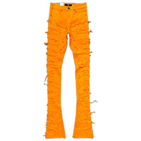 Focus Denim (Orange Super Skinny Flared Stacked Jean)