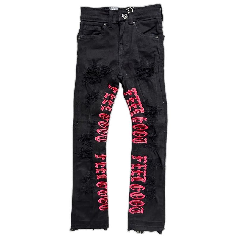 Focus (Kids Black/Red Skinny Stacked Jean)