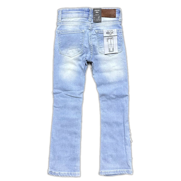 Focus (kids blue flare skinny stacked jean)