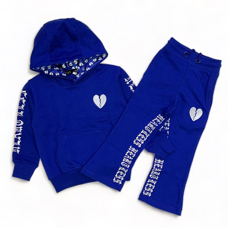 focus (kids royal blue "heartless jogging set)