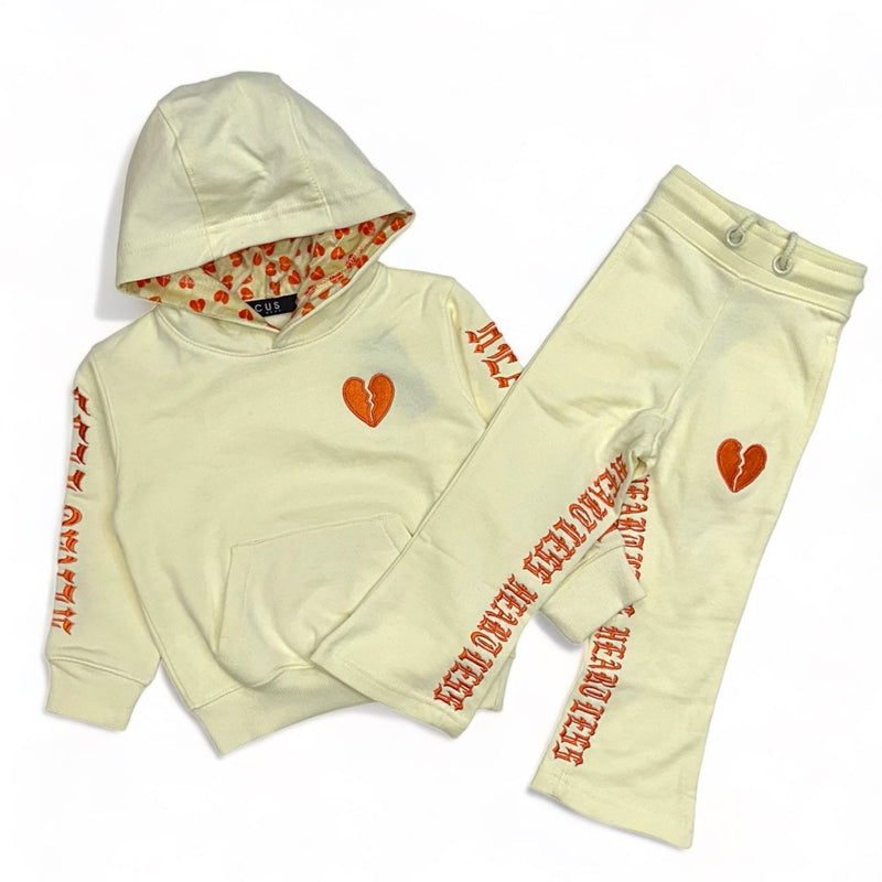 focus (kids Tan "heartless jogging set)