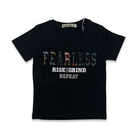 focus (kids black "fearless t-shirt)