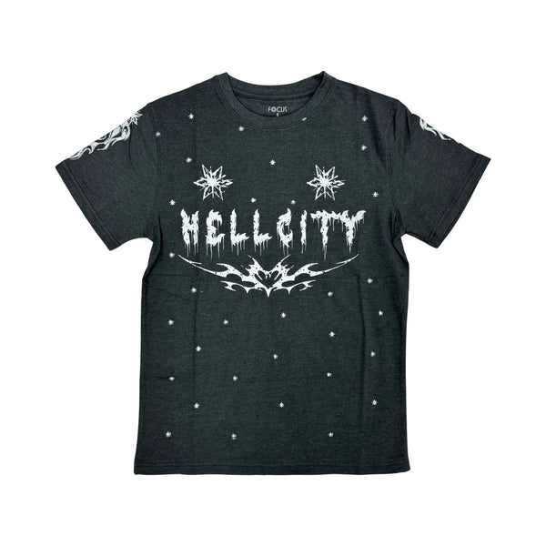 Focus (Dark grey "hell city t-shirt)