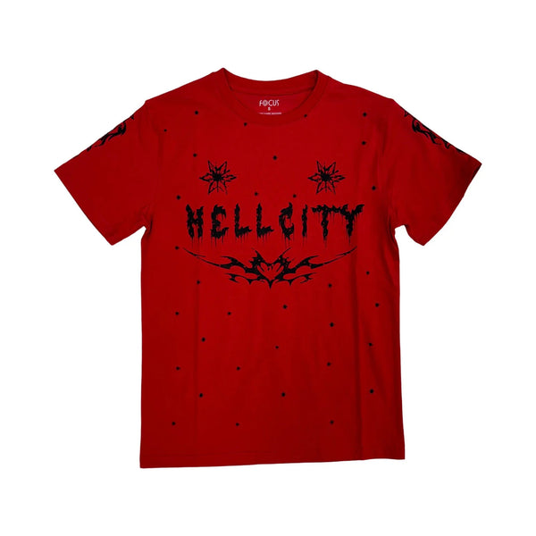 Focus (Red "hell city t-shirt)