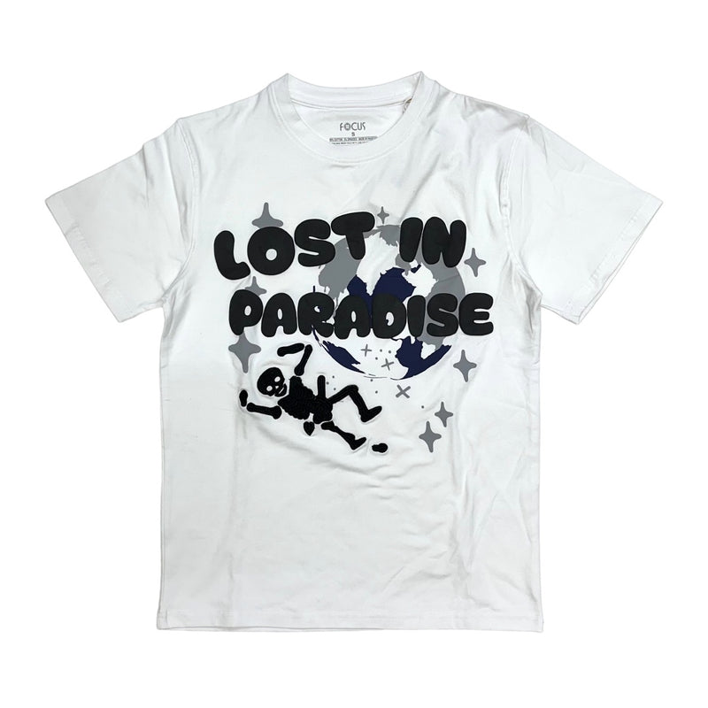 Focus (White “lost in paradise t-shirt)