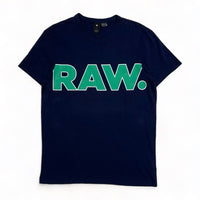 G-Star (Sartho Navy Blue graphic color block T-Shirt)