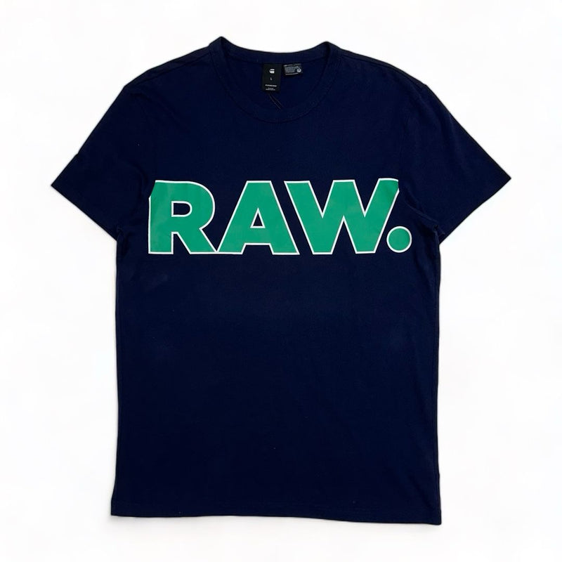 G-Star (Sartho Blue graphic color block T-Shirt)