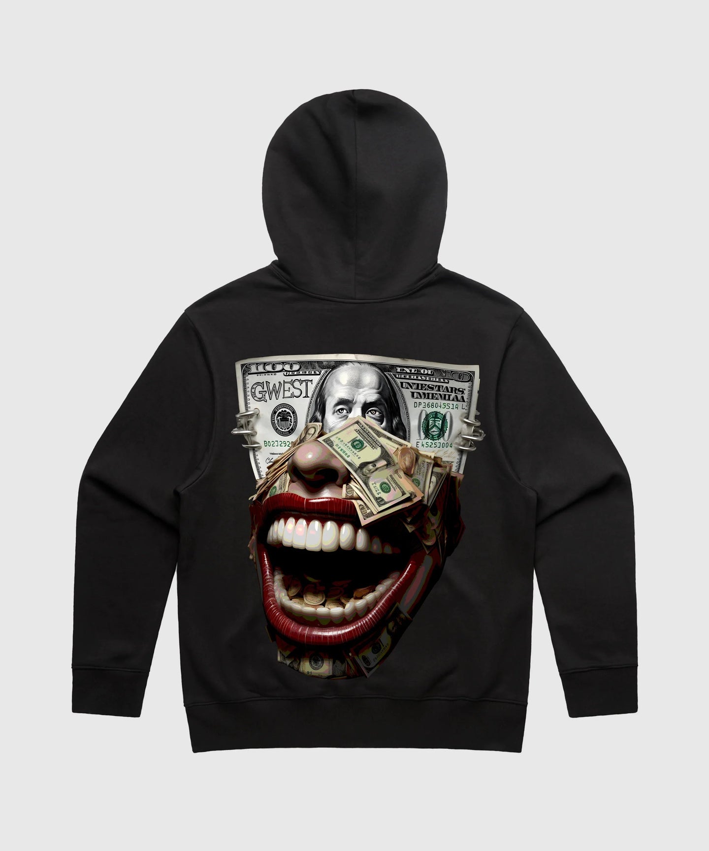 G west Men's black money mouth hoodie