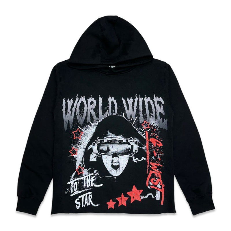 G west (Black world wide cropped hoodie)